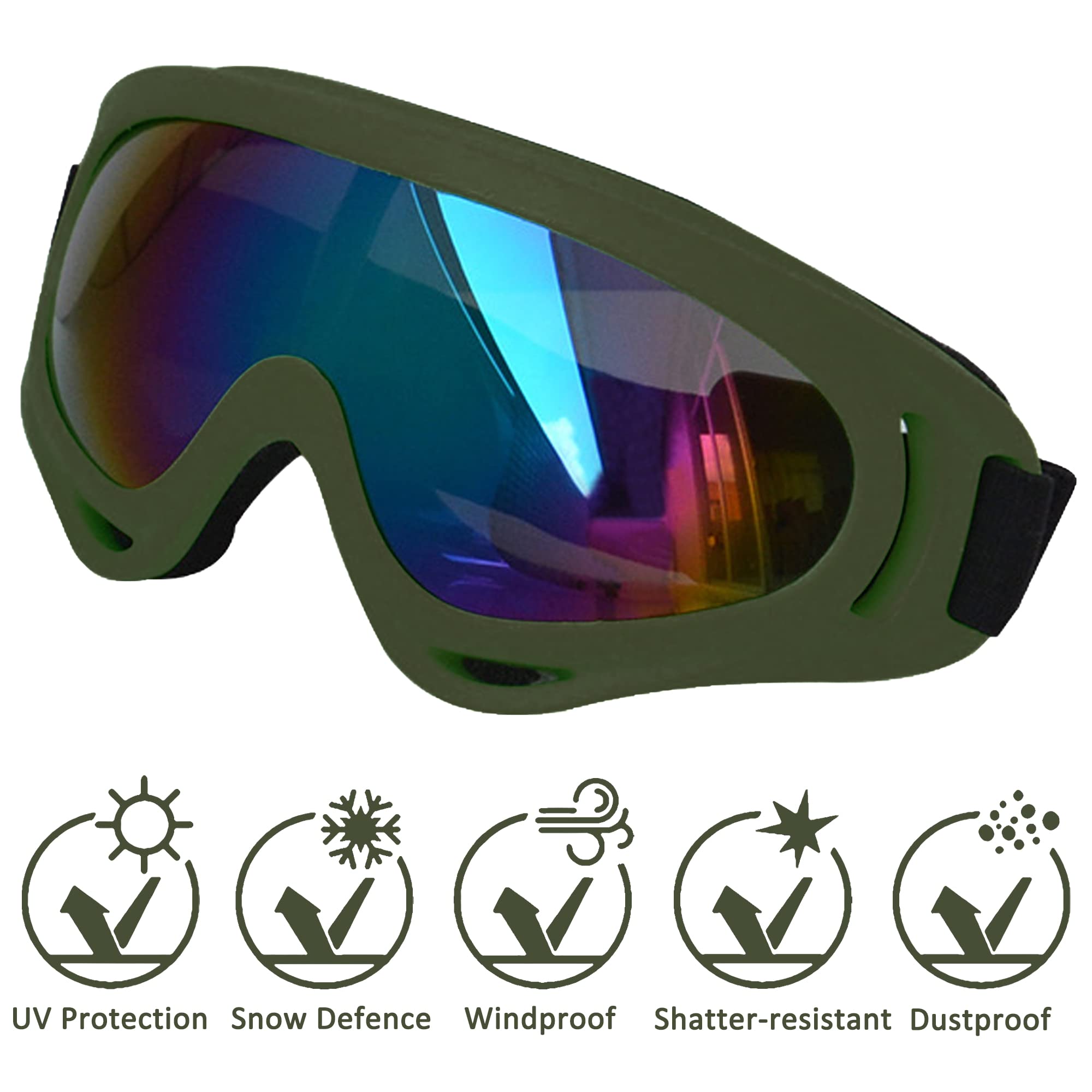 NICERINC PET Lunettes chien grand - vue latérale, ajustement sûr
