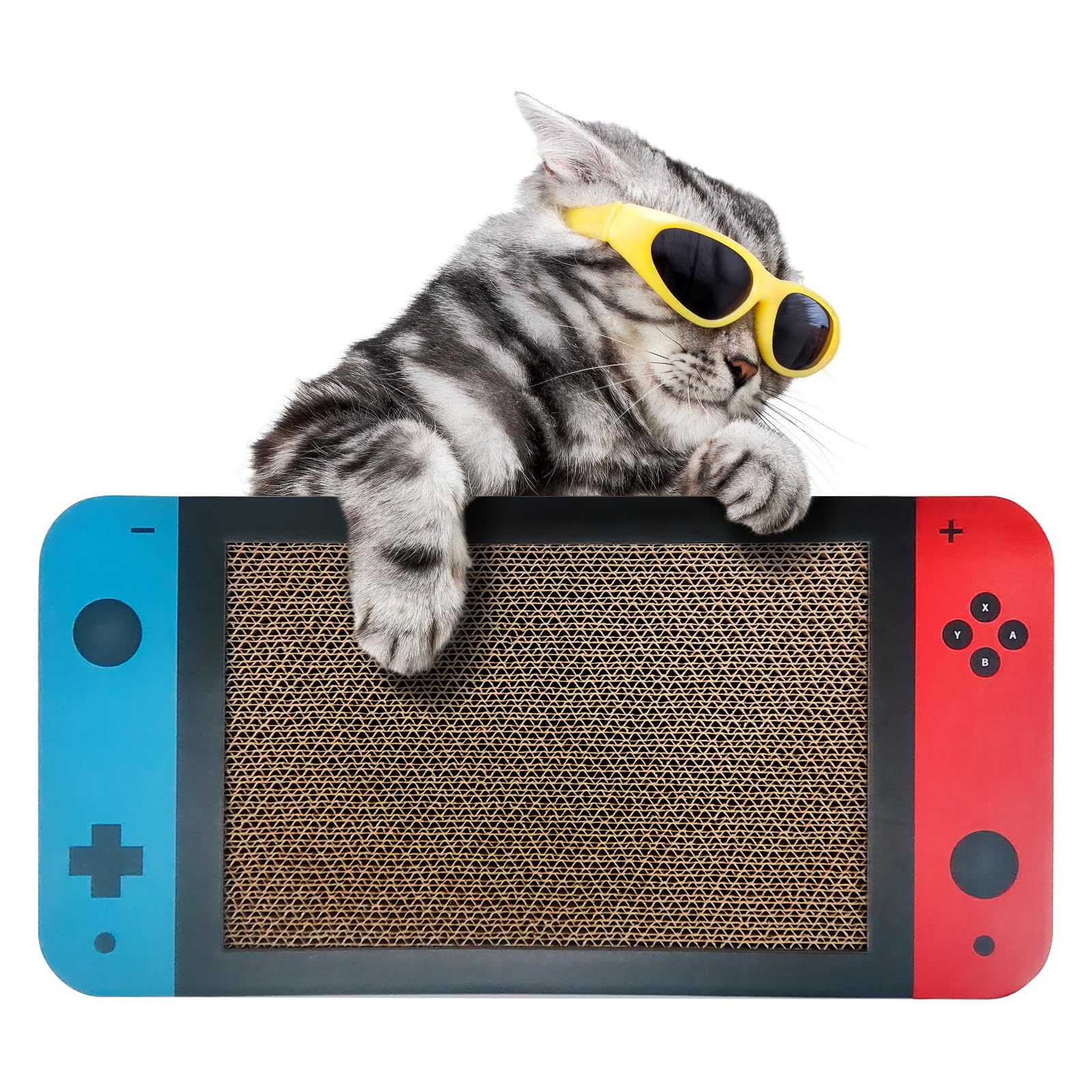 NICETHUMB grattoir-chat-jeu-double-face: divertissement interactif et stimulation des griffes.