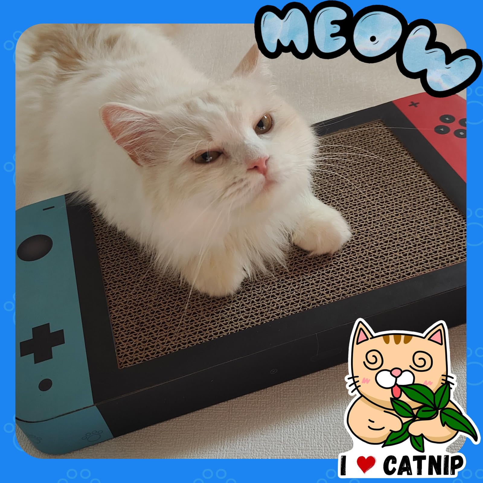 NICETHUMB pack-meowgame-carte-et-autocollants: expérience interactive enrichissante pour chat.