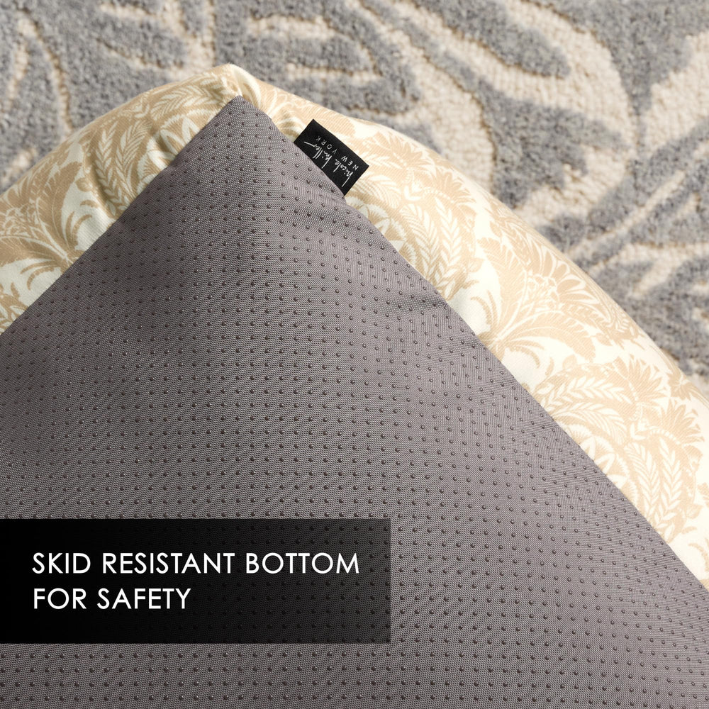 Nicole Miller New York Pet Mod Damask Plushy Bolster Bed fond anti-glissement stabilité assuree