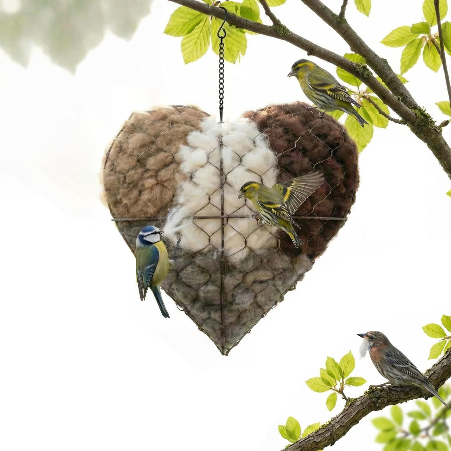 Nid-coeur-alpaga naturel avec fibres douces pour l’isolation.