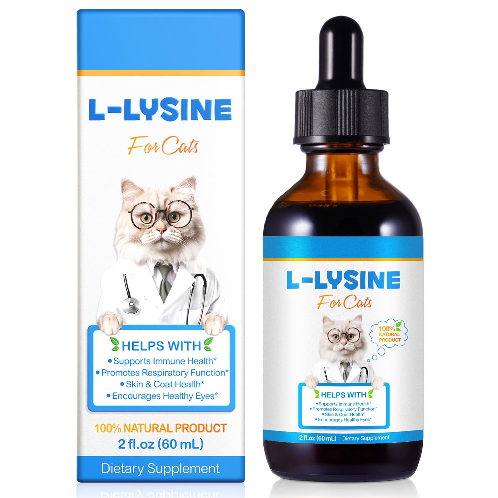 Gouttes NIFEISHI Lysine pour chats dans une bouteille, usage pratique