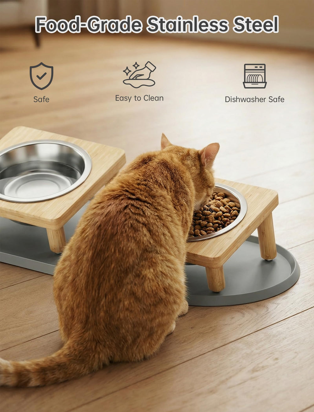 NiHome pieds silicone anti-glissements assurent stabilité durant le repas.