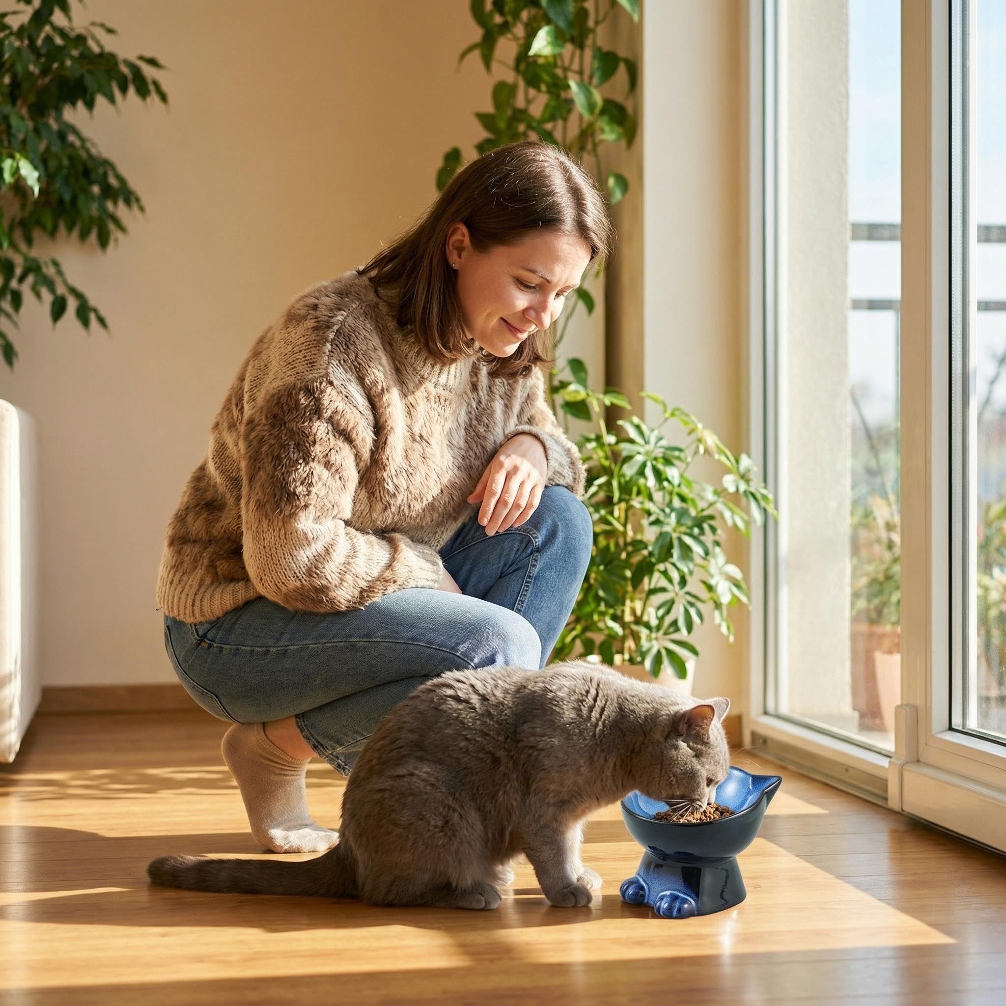 Nihow bol-chat céramique durable, matériau fiable pour un usage régulier.