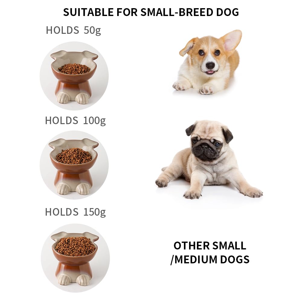 Nihow ensemble bols nourriture et eau élevé, design pratique pour chien moyen.
