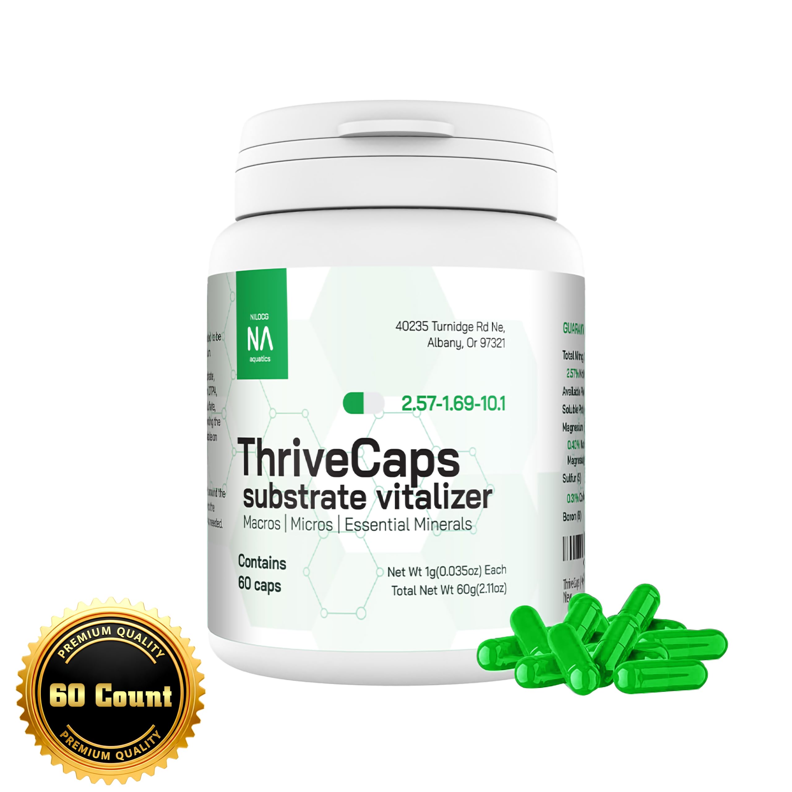 NilocG ThriveCaps : mélange argile-fer enrichit le milieu racinaire sans sursaturation.