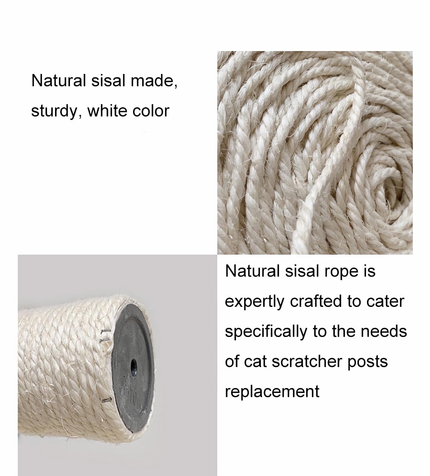 poteau grattage ningvihe en sisal durable, conçu pour les sessions quotidiennes.