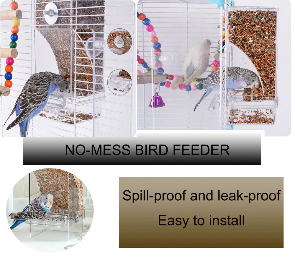 Mise en place facile sur cage Ningvihe, idéal pour petits oiseaux.