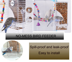 Mise en place facile sur cage Ningvihe, idéal pour petits oiseaux.