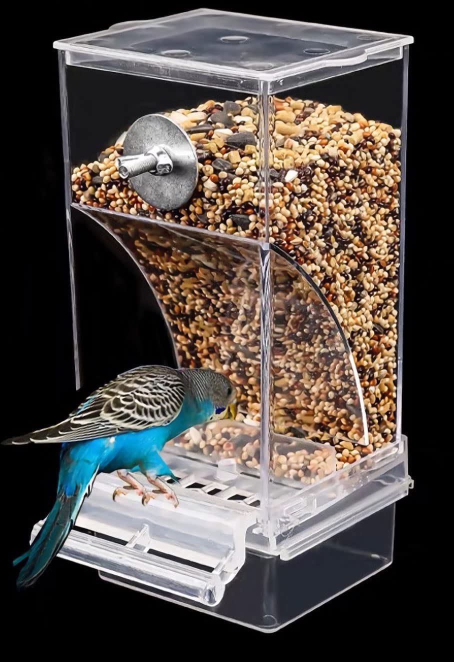 Mangeoire Ningvihe sans gâchis avec design arc automatique, réduit le gaspillage alimentaire.