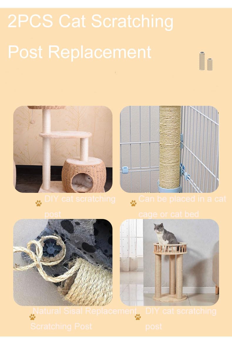 poteau de remplacement sisal ningvihe, adapté à la plupart des poteaux standard.