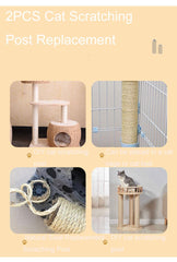 poteau de remplacement sisal ningvihe, adapté à la plupart des poteaux standard.