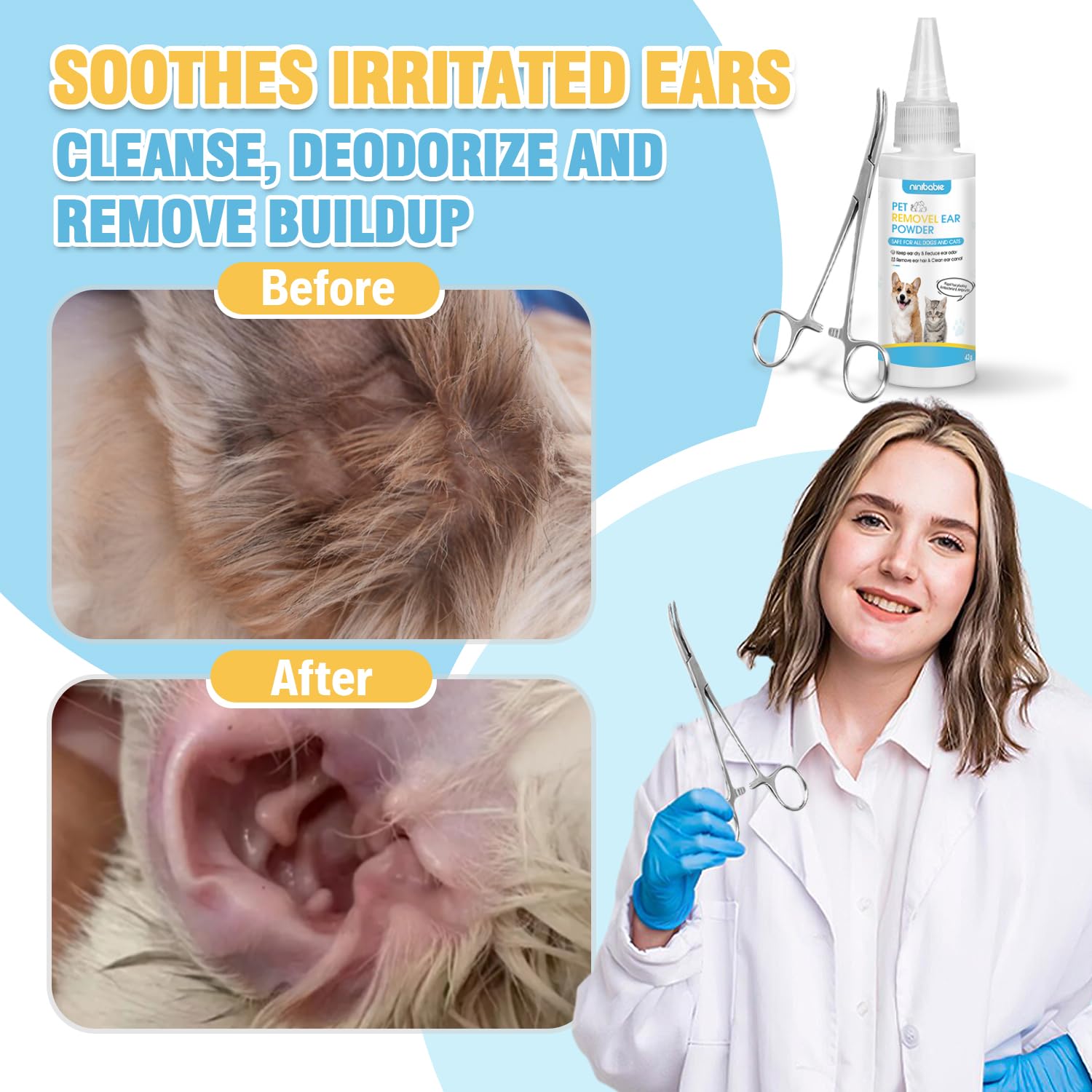 Ninibabie desodorisant oreilles cible, neutralise les odeurs.
