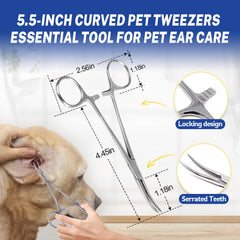 Ninibabie poudre sans alcool pour oreilles de chien, nettoyage en douceur.