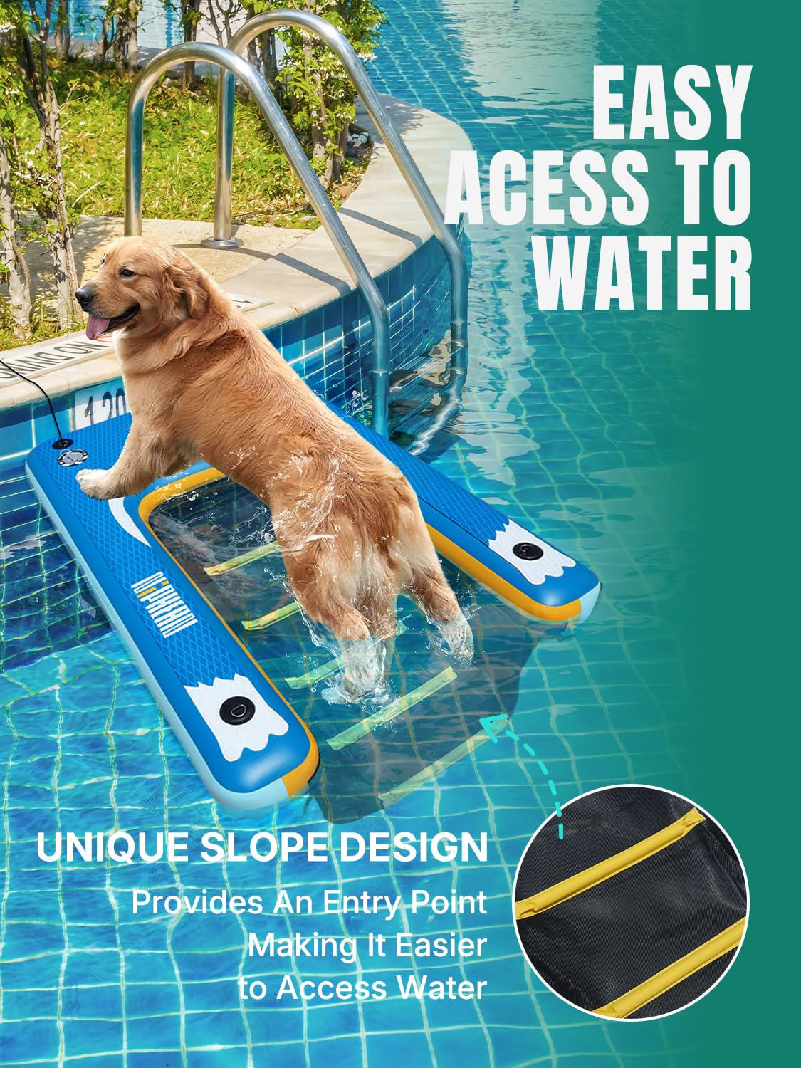 Niphean rampe-chien-acces-eau-facile: facilite l'accès à l'eau pour votre compagnon.