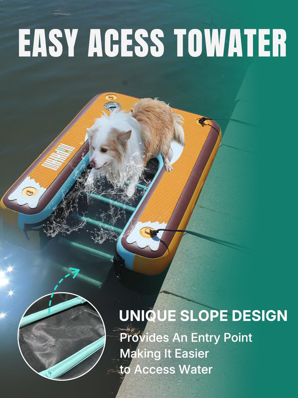 Rampe Niphean PVC premium, robuste et durable pour l'eau.