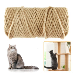 Niserelesa sisal chat post-renouvellement: revitalise le poteau de grattage durable.