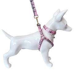 Ensemble harnais-collier-laisse plaid NISIYE pour sorties quotidiennes