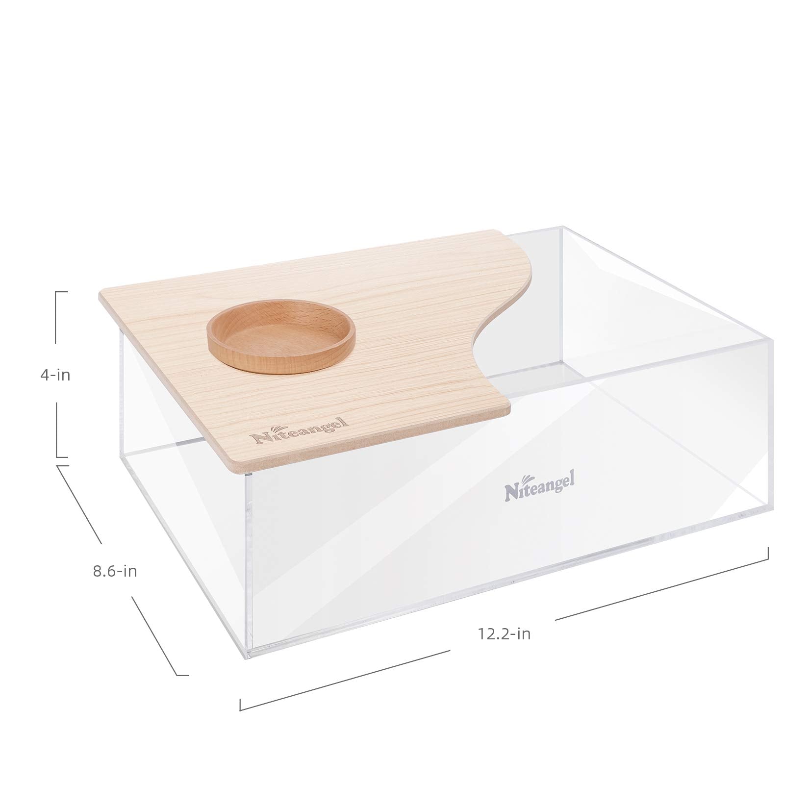 Niteangel boîte sable rectangulaire adaptée à divers petits animaux