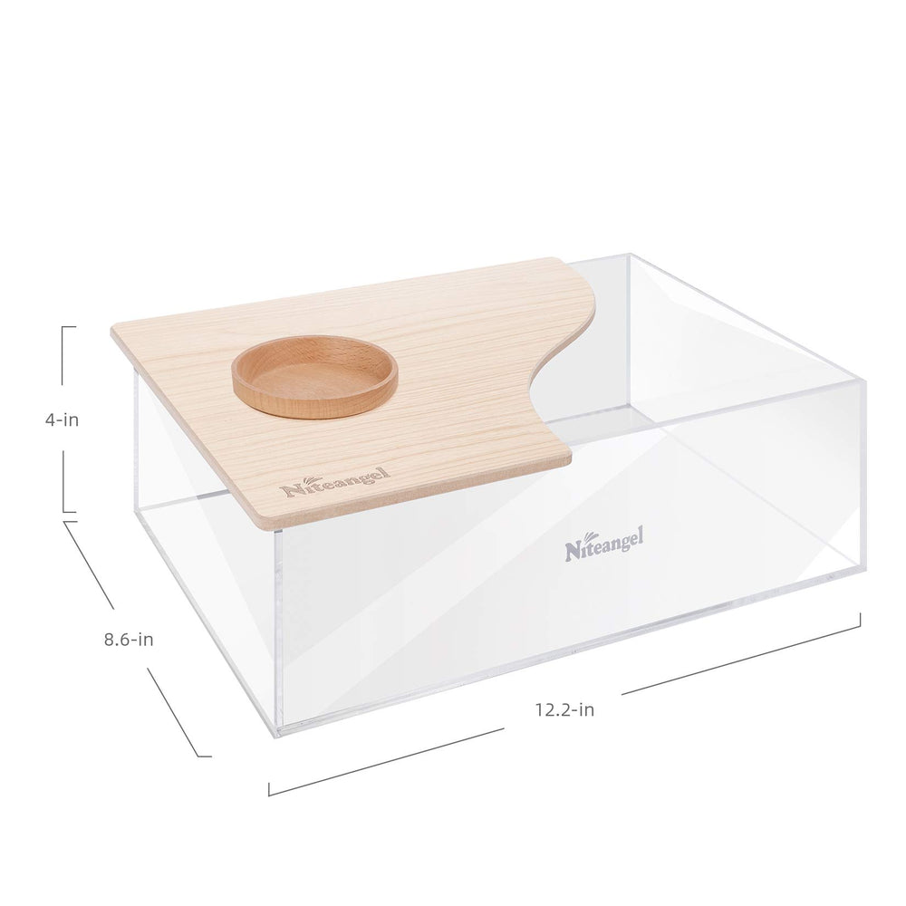 Niteangel boîte sable rectangulaire adaptée à divers petits animaux