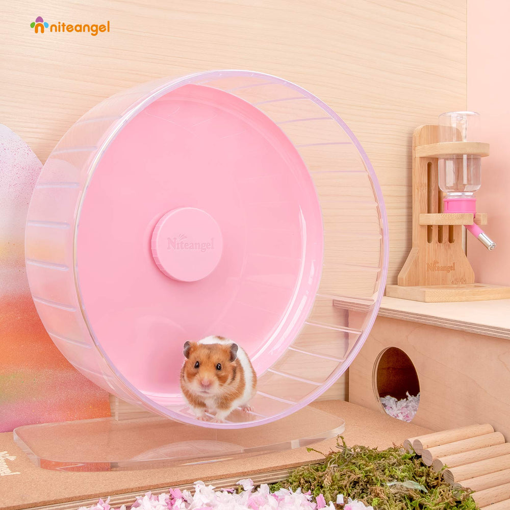 Base acrylique solide Niteangel pour roue hamster, stabilité accrue