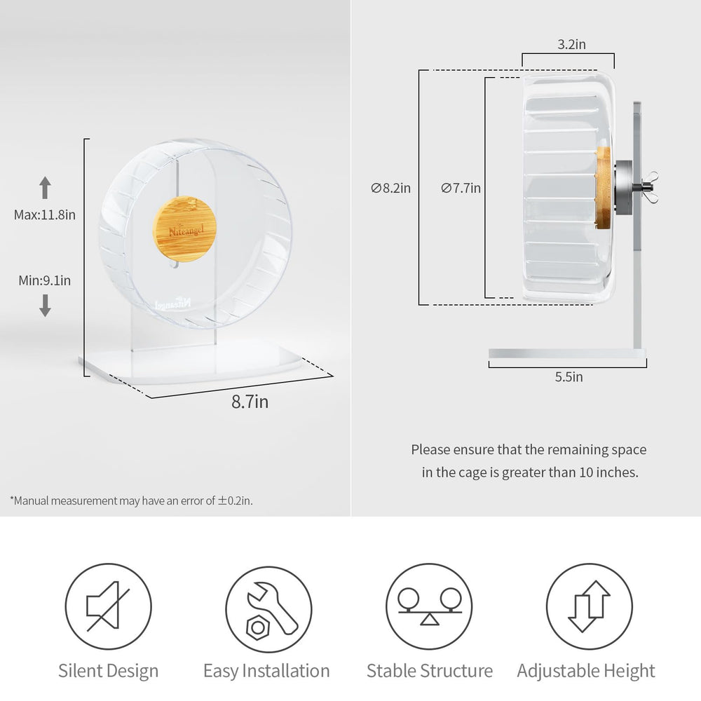 Base réglable Niteangel, permet d'ajuster la hauteur pour différentes espèces.
