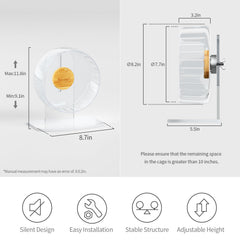 Base réglable Niteangel, permet d'ajuster la hauteur pour différentes espèces.