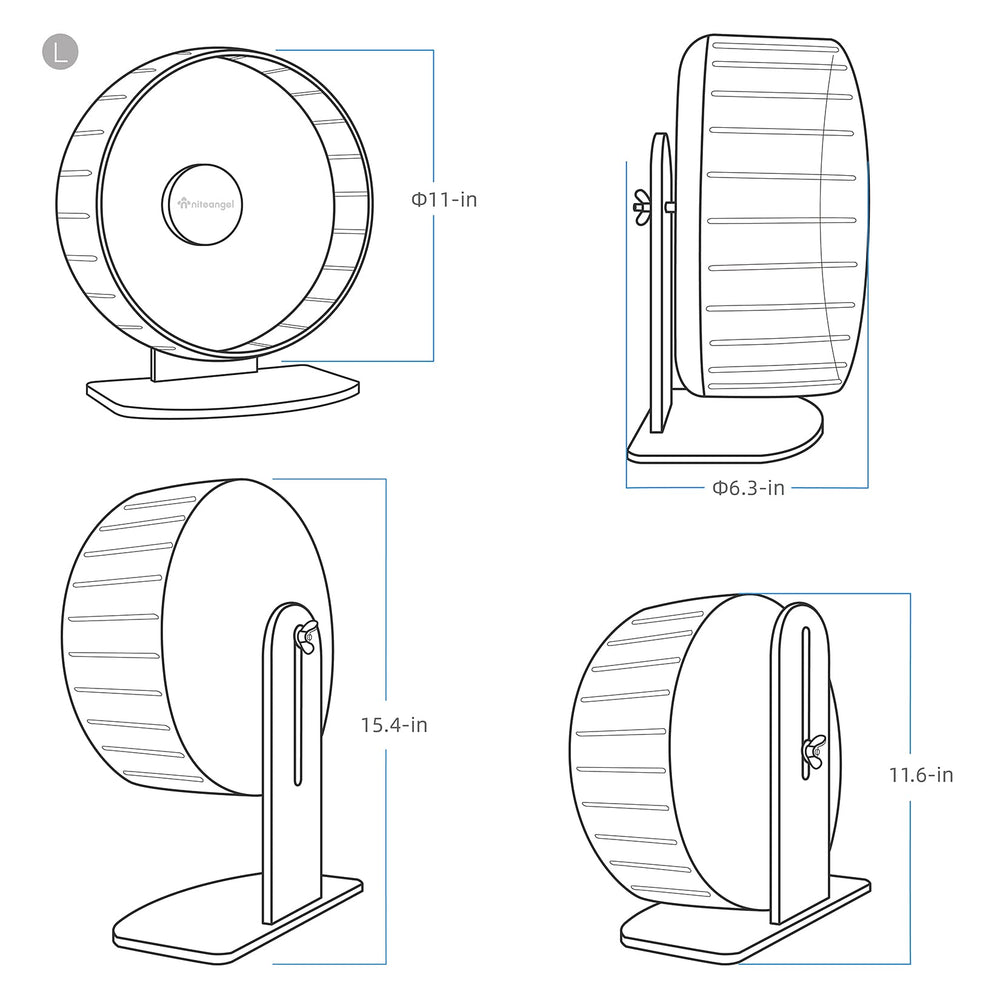 Base stable et facile a installer pour roue hamsters
