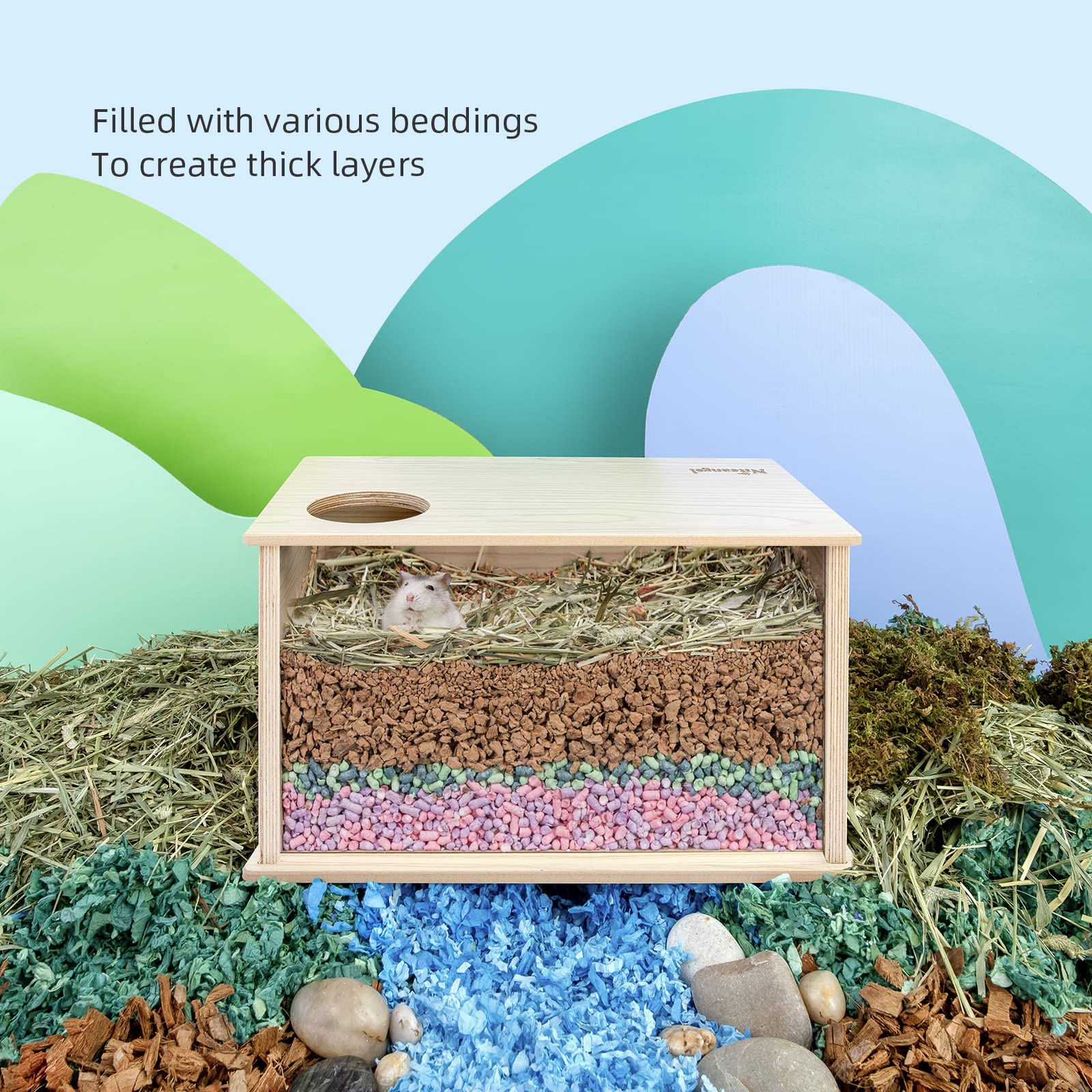 Boîte de fouille adaptée pour petits animaux et divers rongeurs.