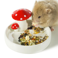 Bol Niteangel hamsters champignon en céramique, design enchanteur pour repas