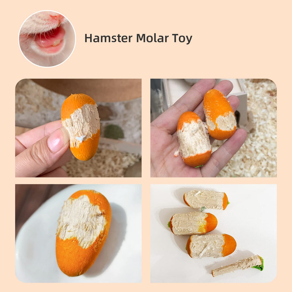 Jouet mâche Niteangel carotte bois et papier pour hamster