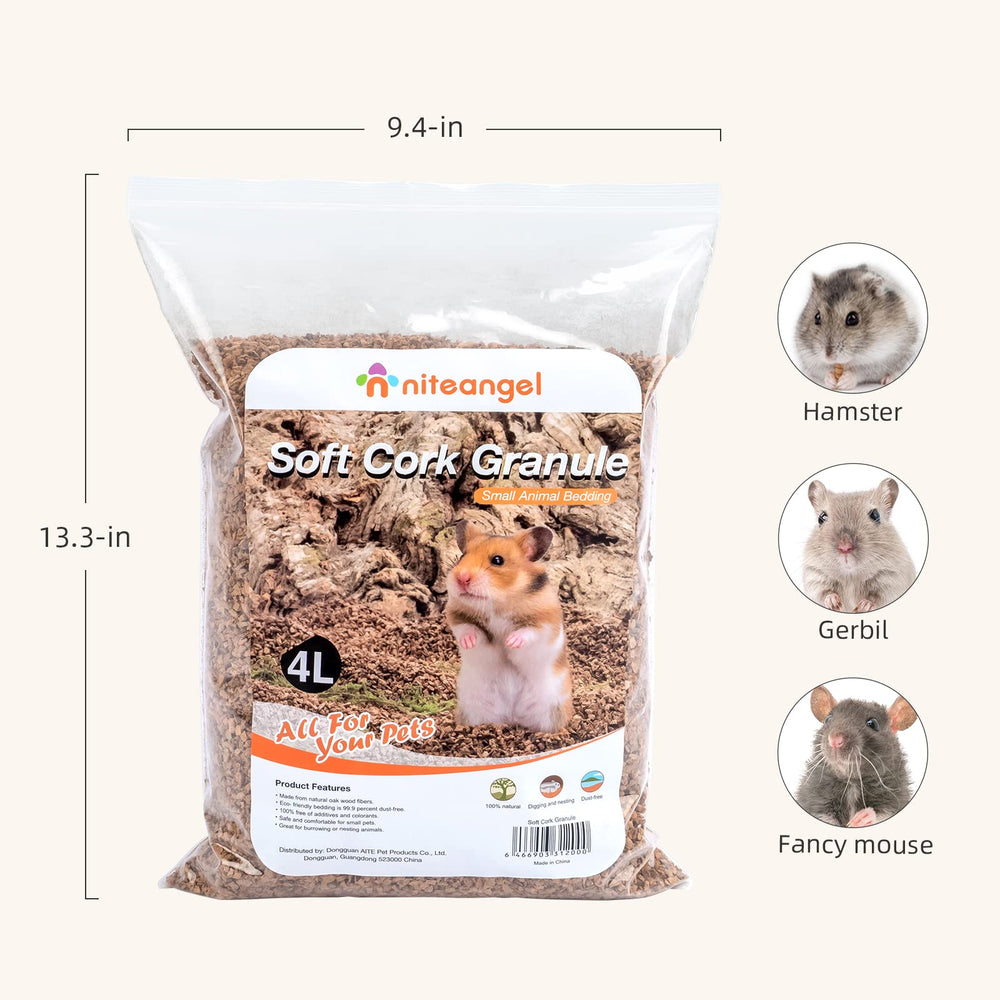 Niteangel convient hamsters et gerbilles, litiere naturelle polyvalente.