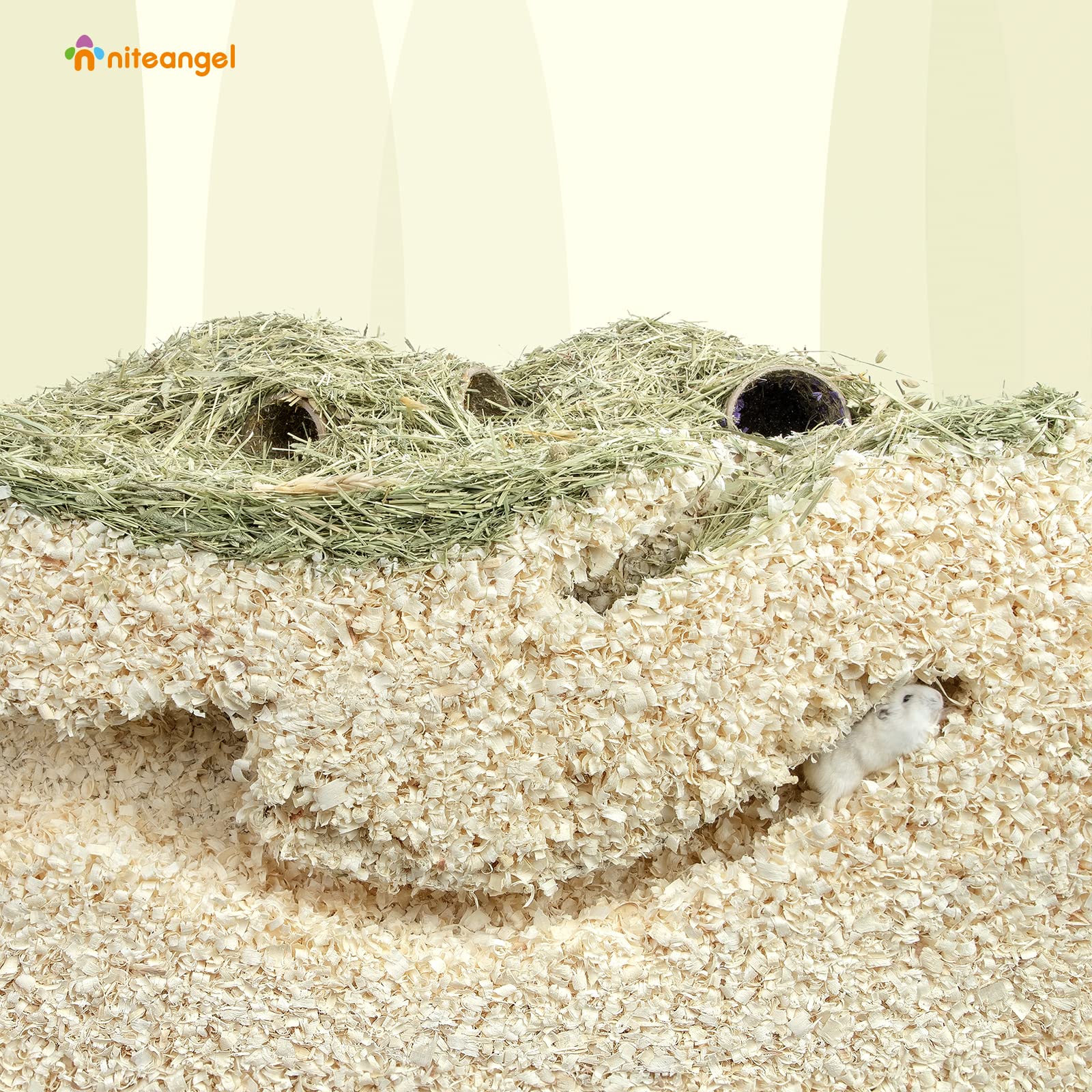 Niteangel copeaux Aspen, usage quotidien pour habitat propre et frais.