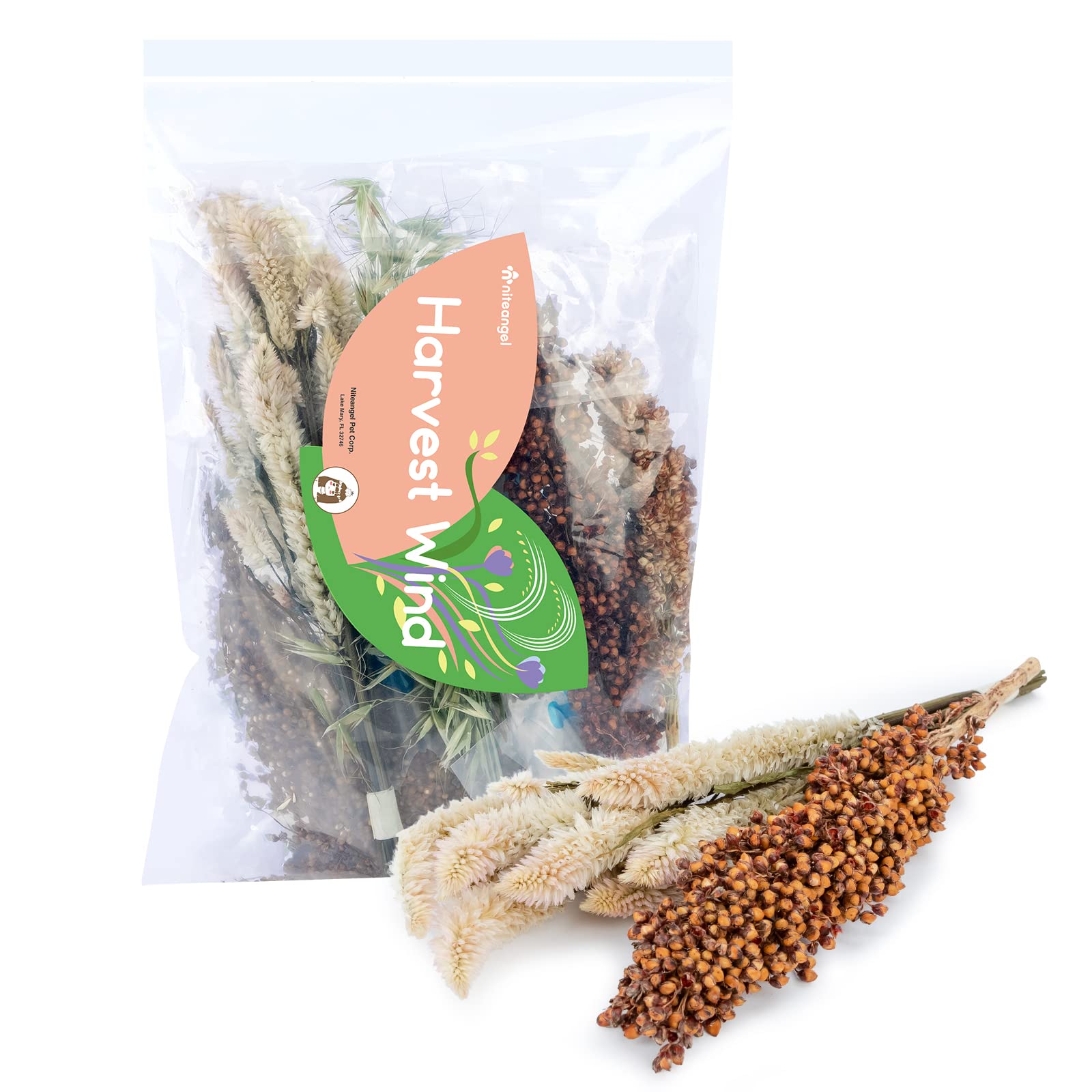 Niteangel garnissage fleurs naturelles pour petits animaux, couleur et stimulation sensorielle.