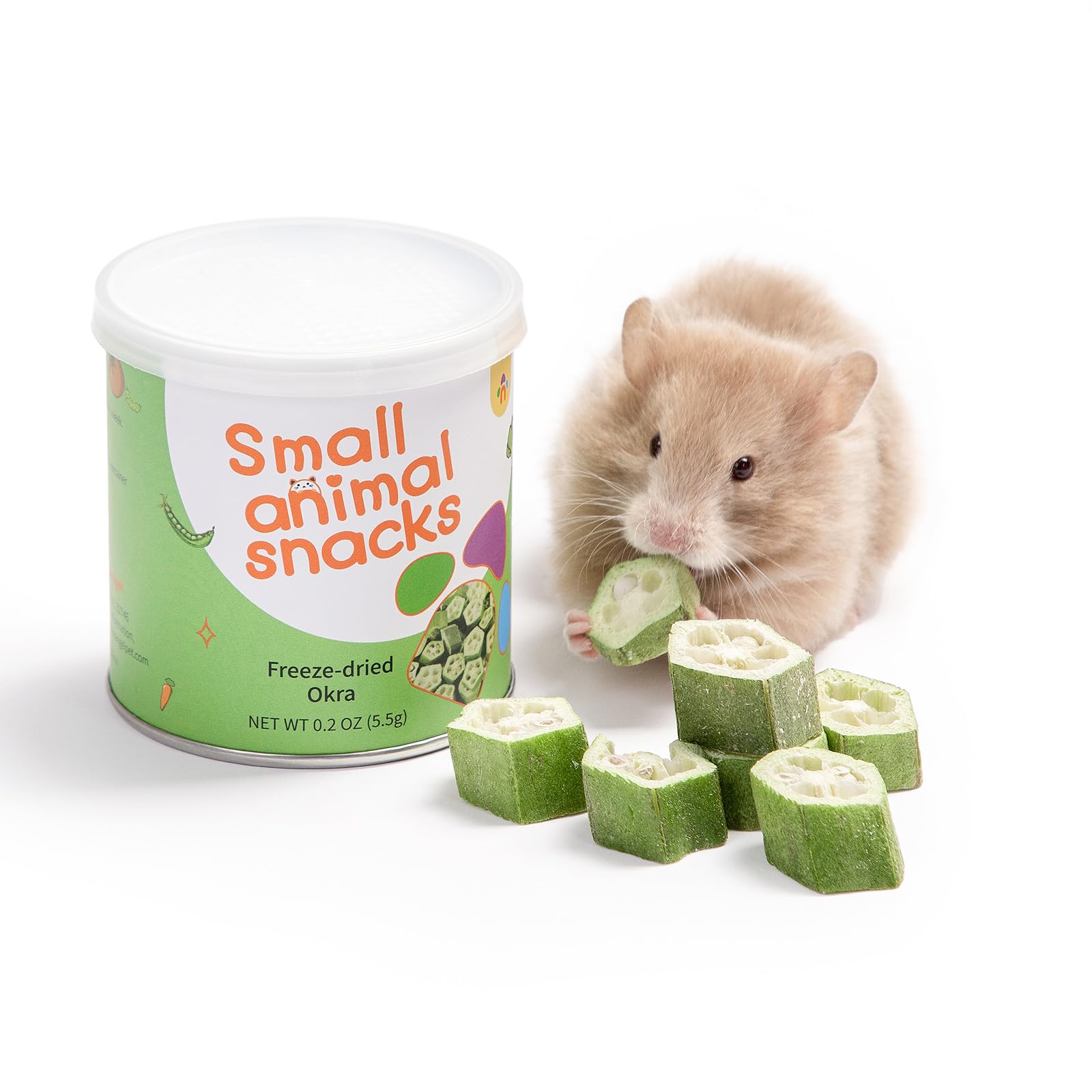 Niteangel gombo lyophilisé pour hamster, snack naturel et savoureux.