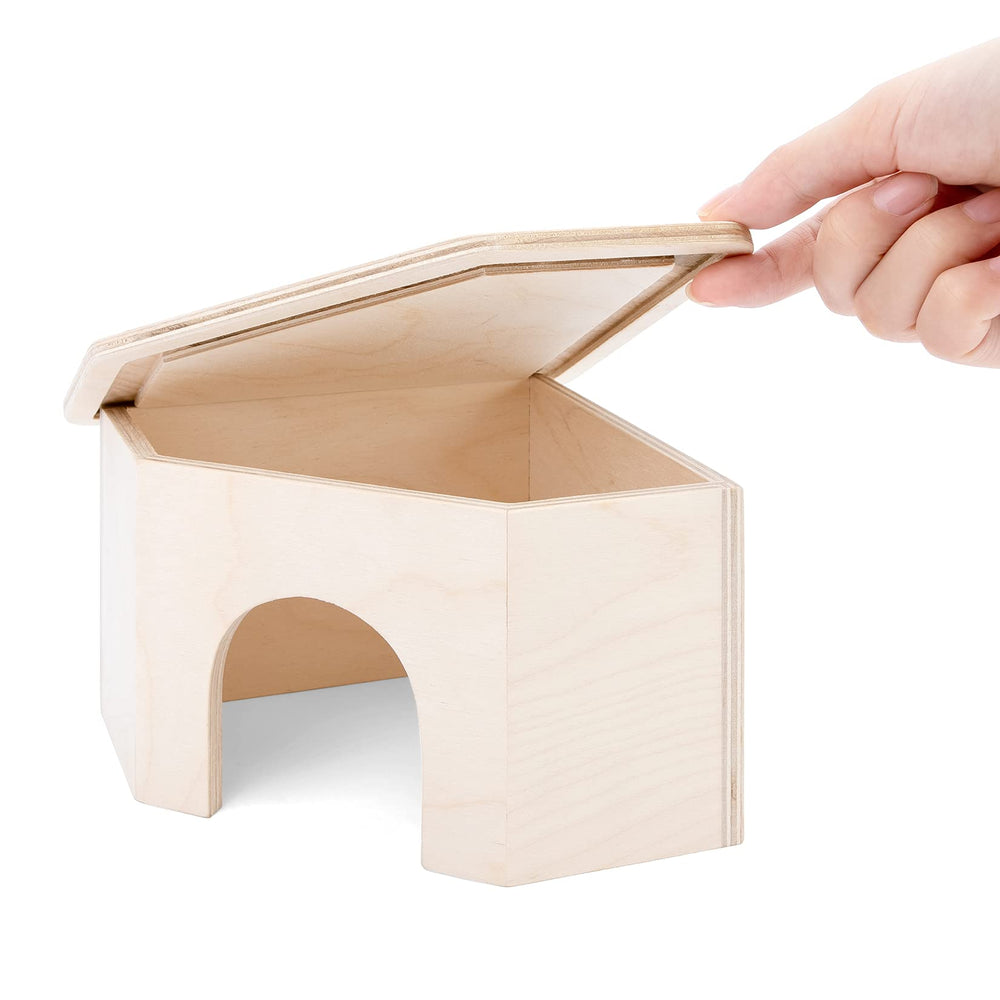 Niteangel habitat hamsters et petits rongeurs en bois, parfait pour l'observation.