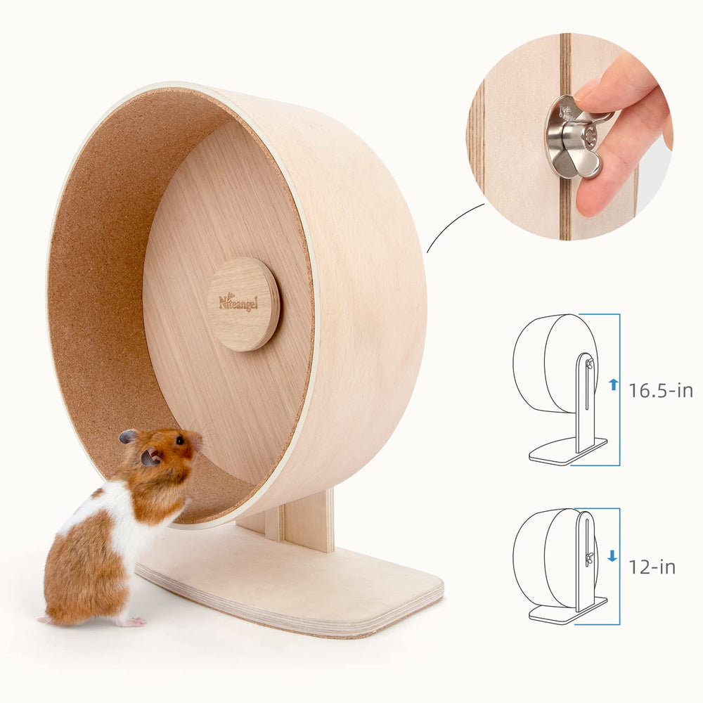 Roue Niteangel, hauteur ajustable pour cage, installation facile.