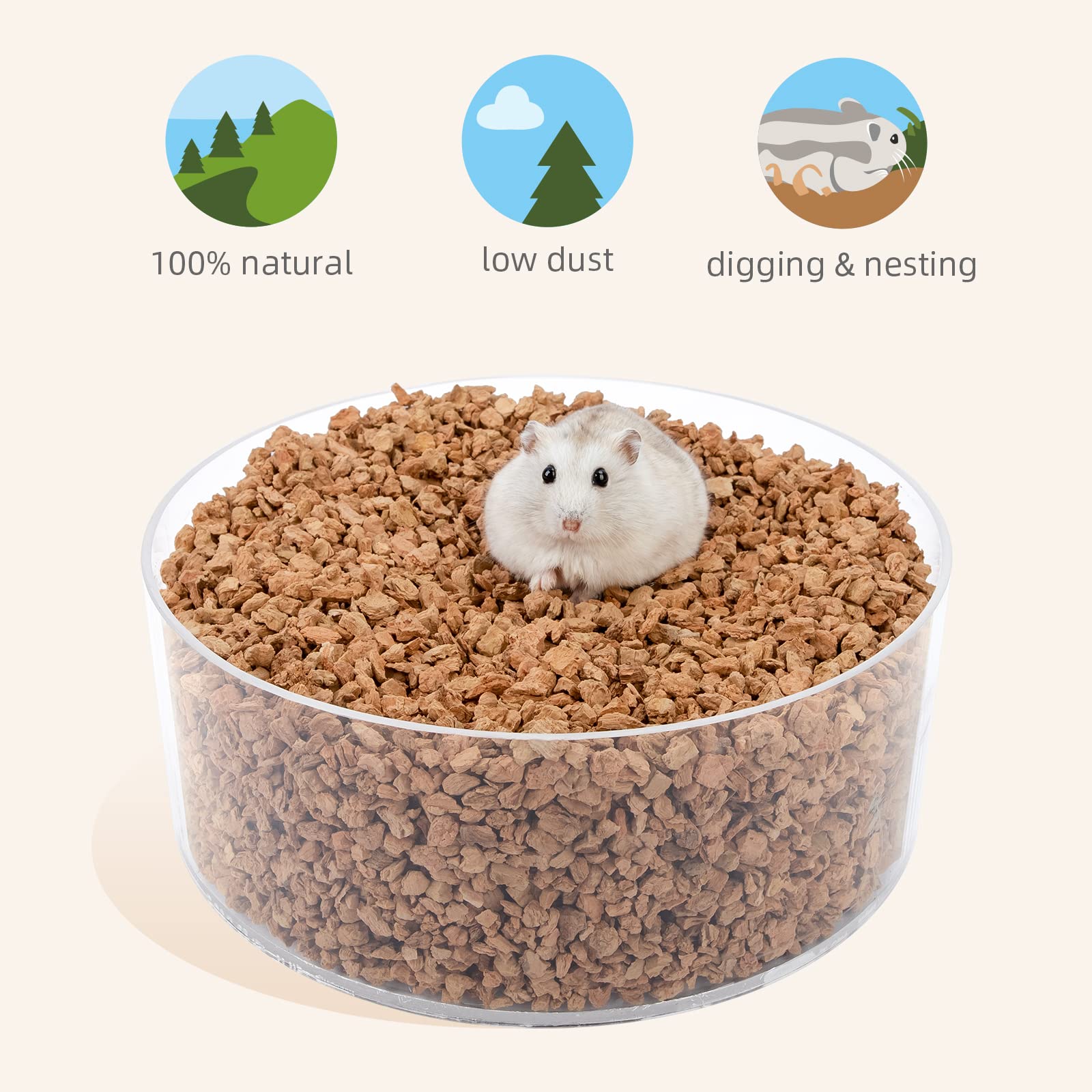 Absorption naturelle et contrôle des odeurs pour hamsters