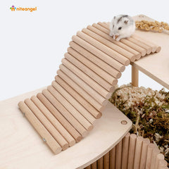 Niteangel passerelle bois gerbilles, accessoire décoratif et stimulant.