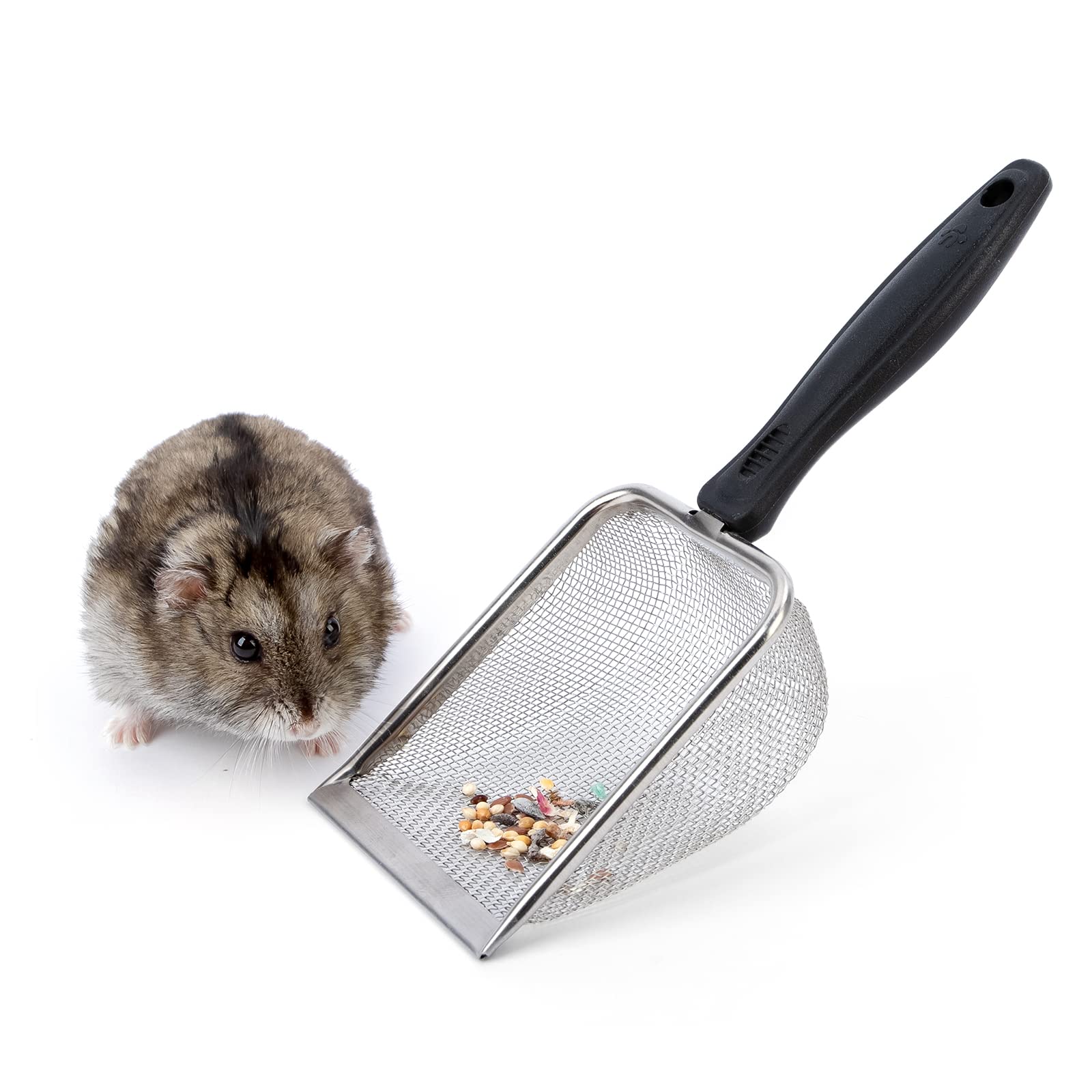 Pelle Niteangel en acier inoxydable avec maillage fin pour hamster.