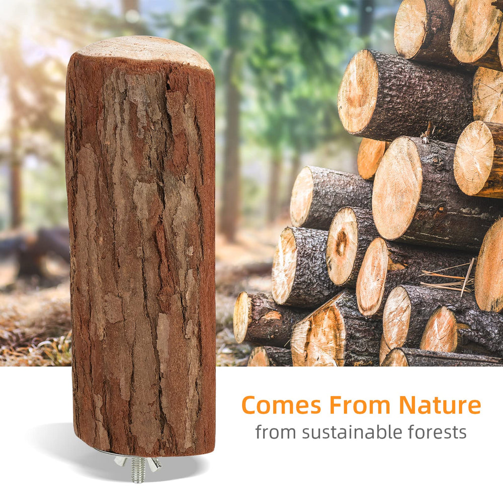 Niteangel perchoir en bois pour perroquet, bois naturel pour mordillage.