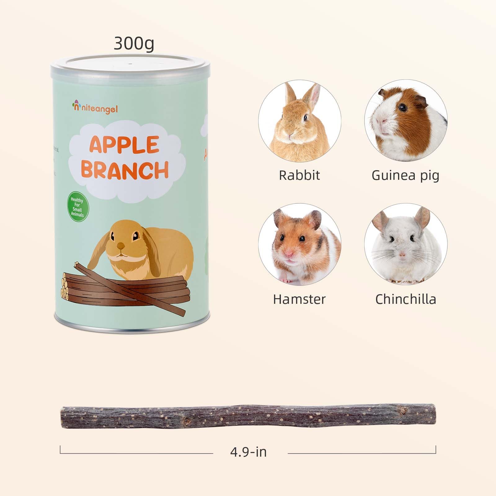 Niteangel petits animaux – mastication pomme, stimule l'activité et réduit l'ennui.