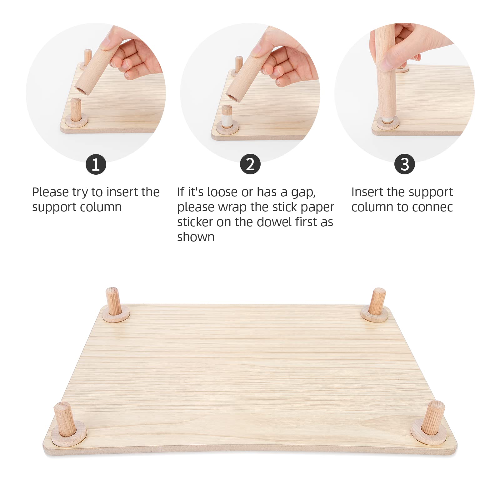 Niteangel plateforme bois hauteur 5,9 pouces, surface lisse et sécurisée.