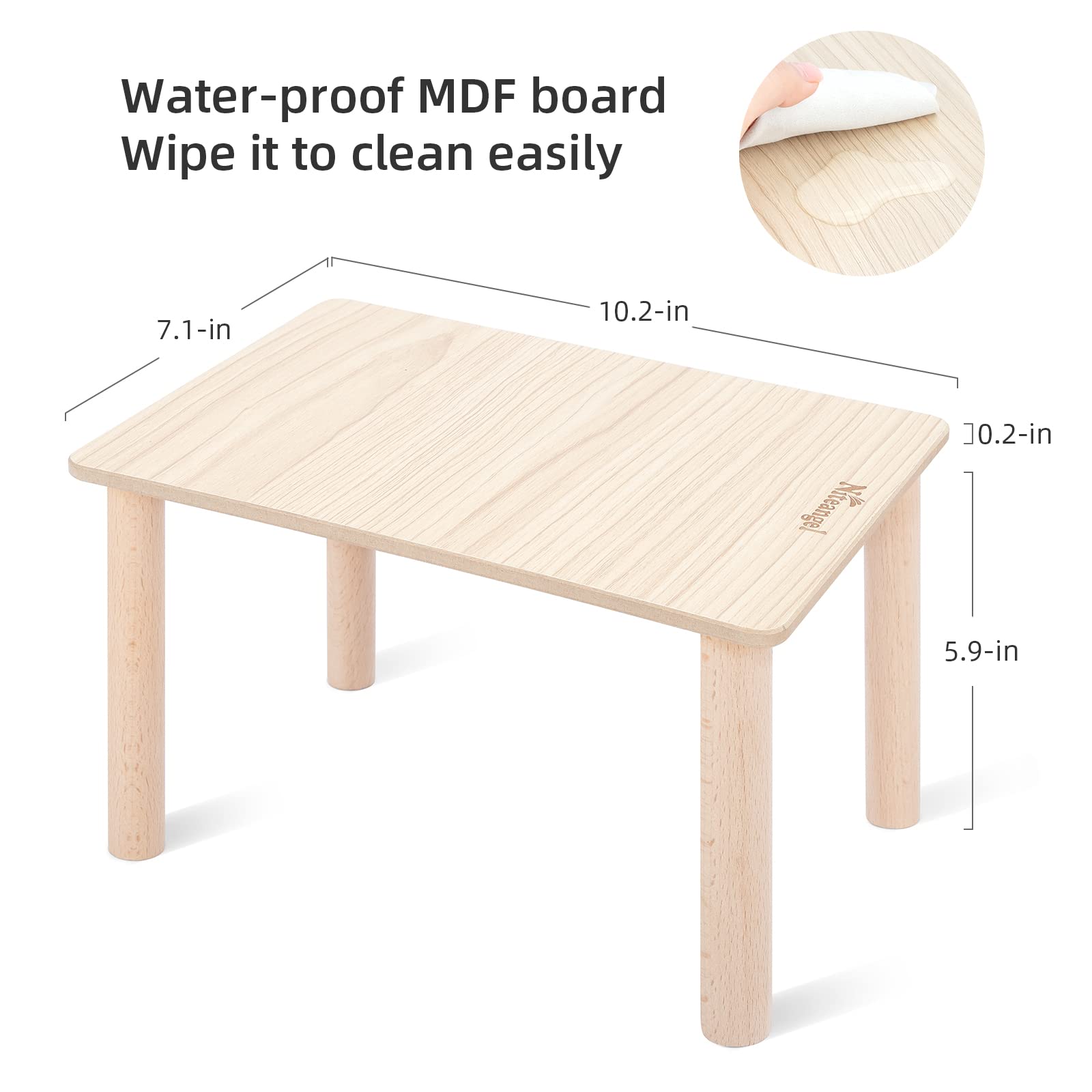 Niteangel plateforme en bois pour hamster, surface lisse et facile à nettoyer.
