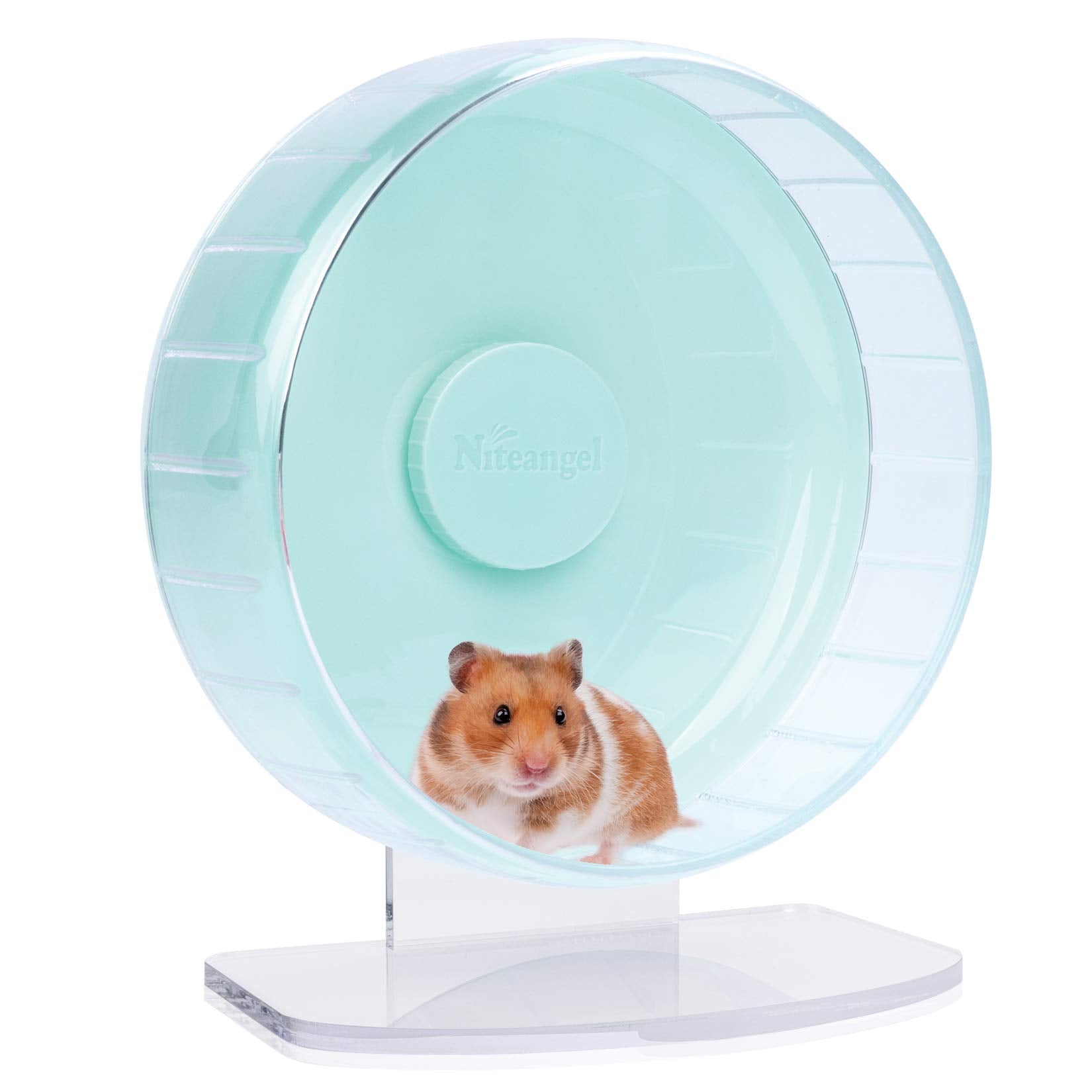 Roue silencieuse Niteangel pour hamster, activité fluide et nocturne sans bruit.
