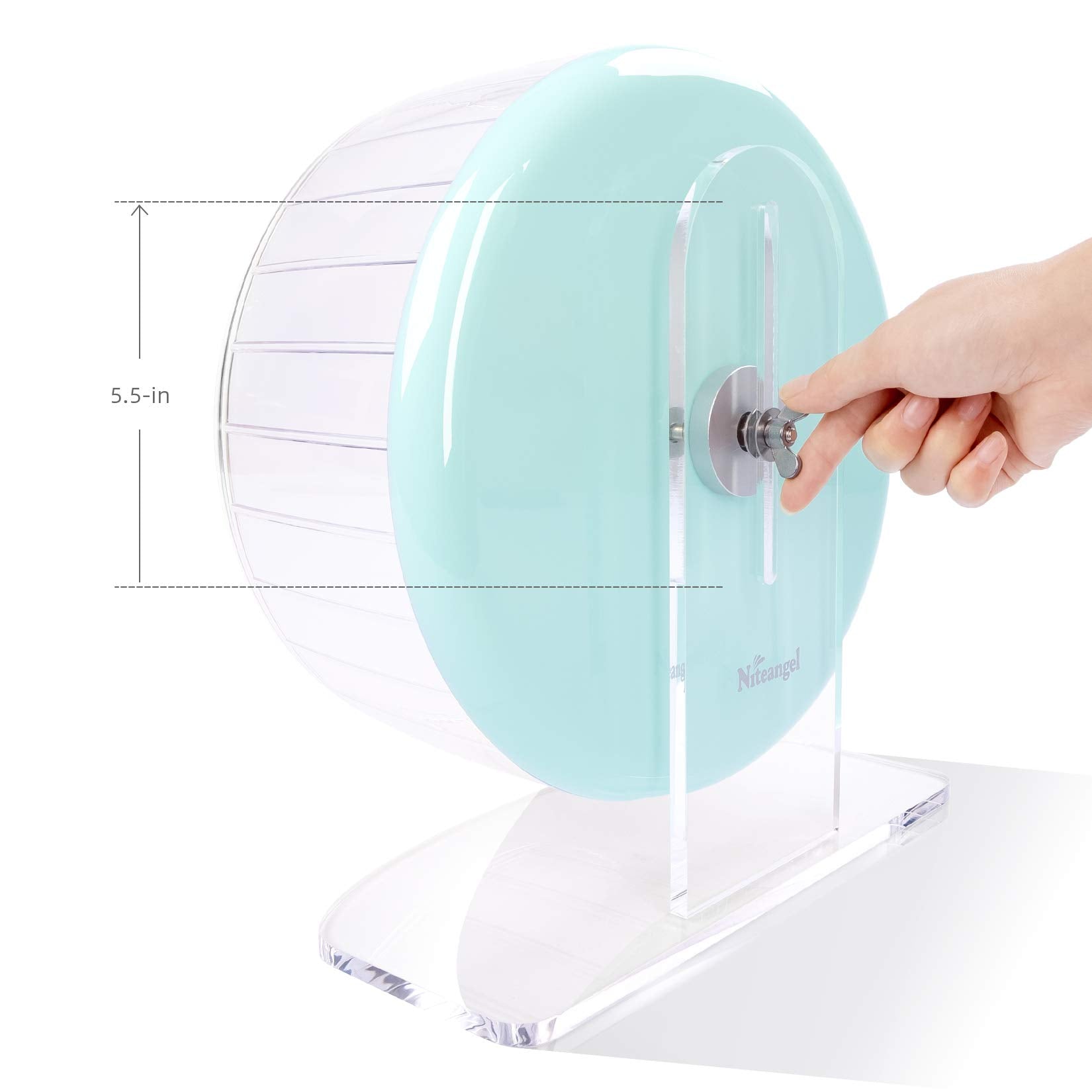 Roue Niteangel en PS et base acrylique transparente, design durable.
