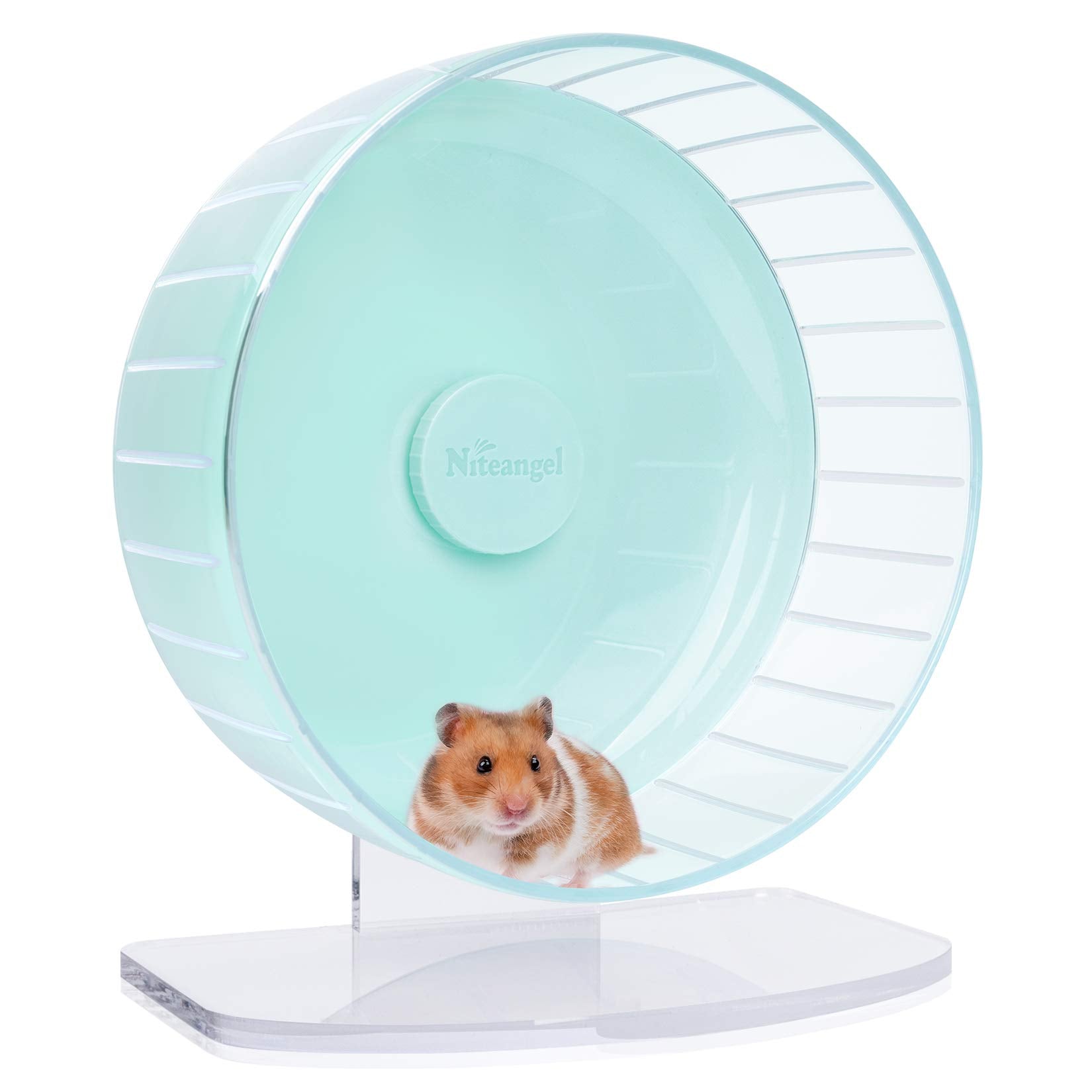 Roue Niteangel pour hamster silencieuse de 11 pouces en vert menthe.