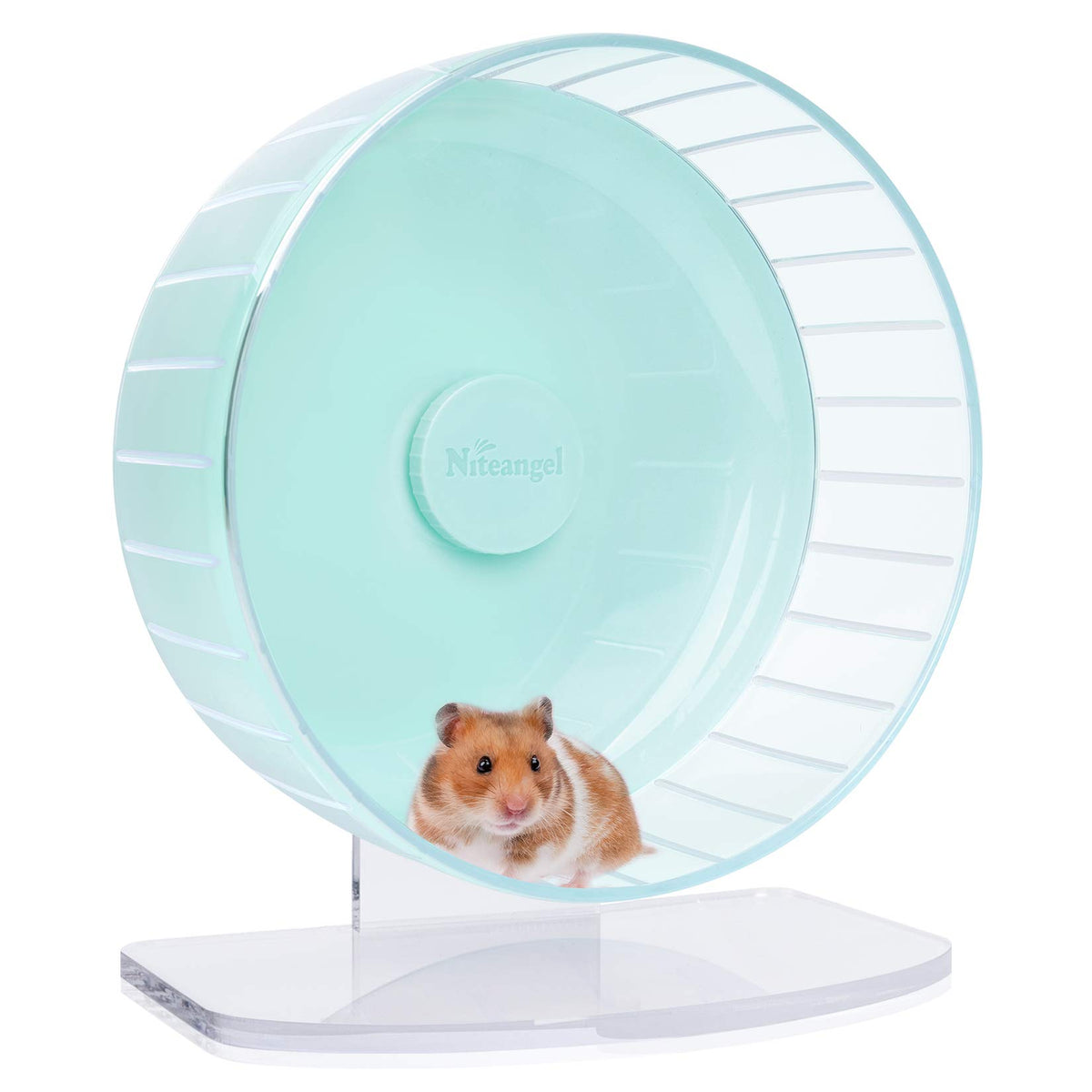Roue Niteangel pour hamster silencieuse de 11 pouces en vert menthe.