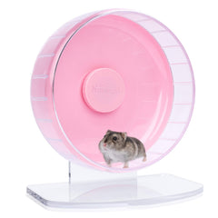 Roue Niteangel silencieuse 8,2 pouces rose en fonctionnement, idéal pour l’exercice nocturne.