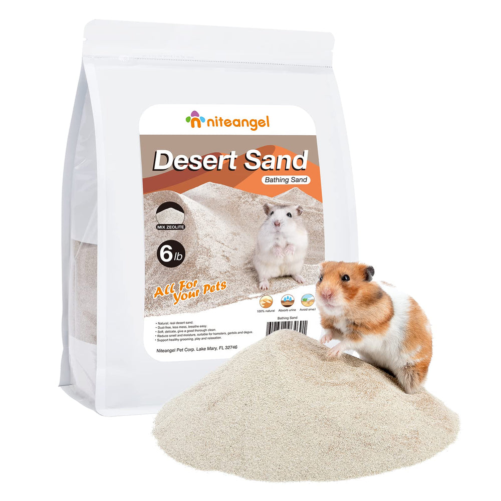 Niteangel sable désert pour hamster – hamster profitant d'un bain doux